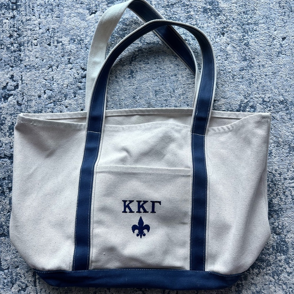 Large tote bag sorority branded KKG kappa kappa gamma